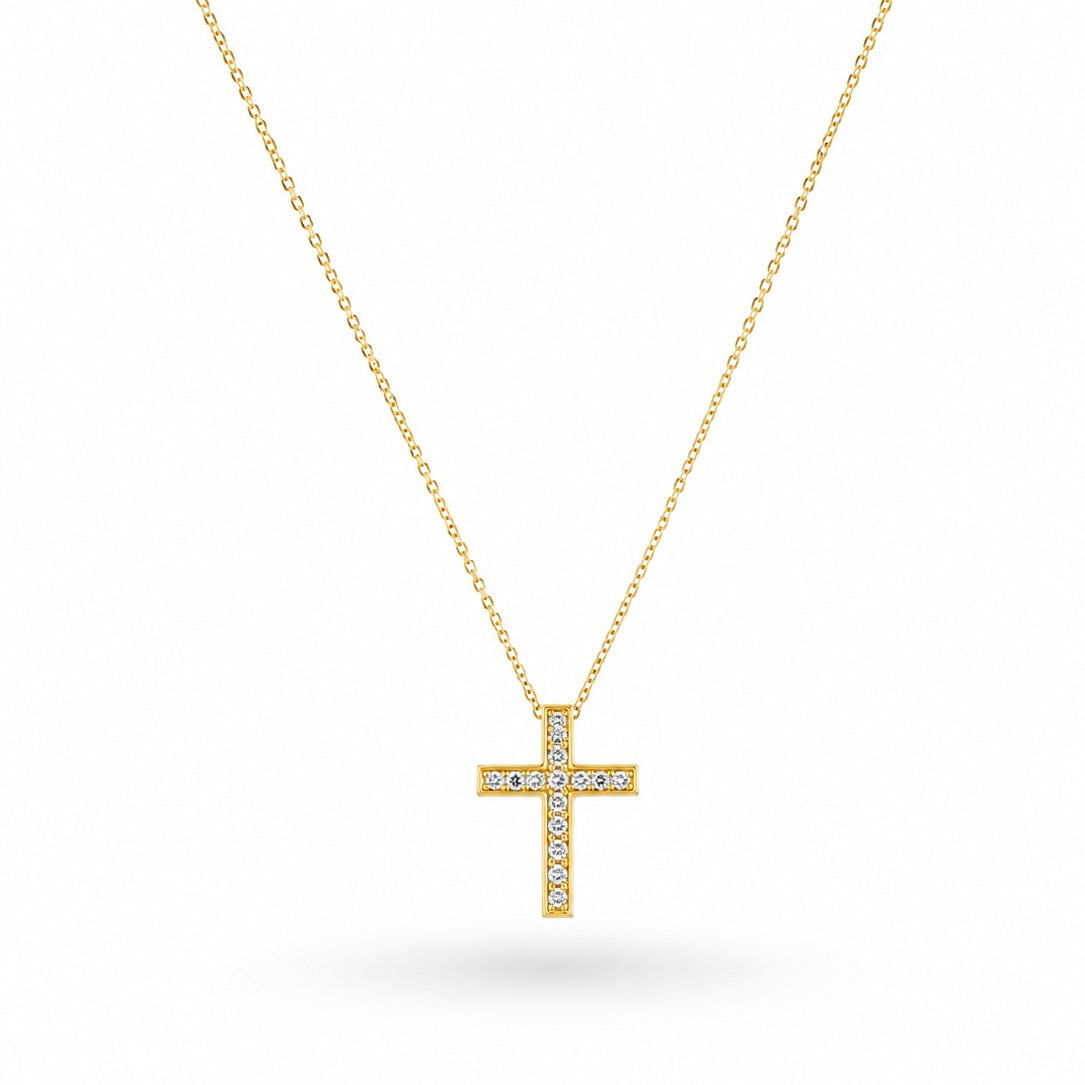 COLLAR CRUZ CUADRADA ZIRCONIAS