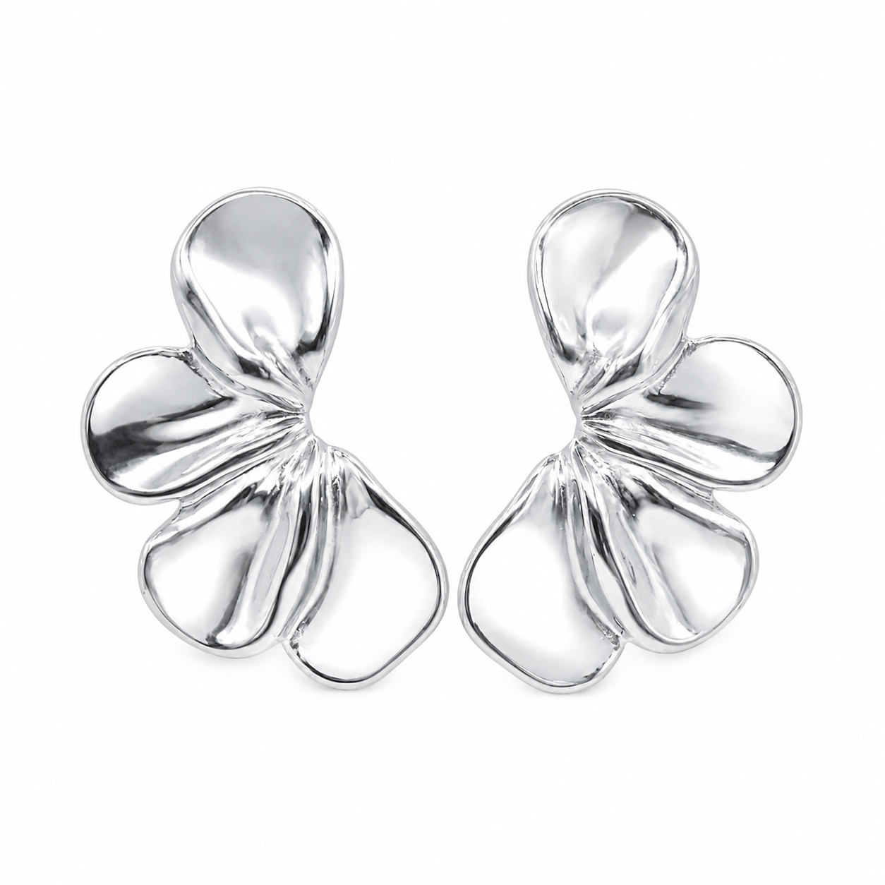 ARETE CHUNKY MEDIA FLOR CUATRO PÉTALOS