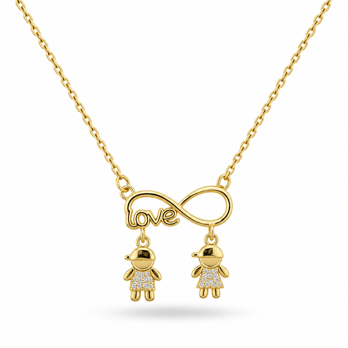 COLLAR INFINITO LOVE NIÑOS COLGANTES