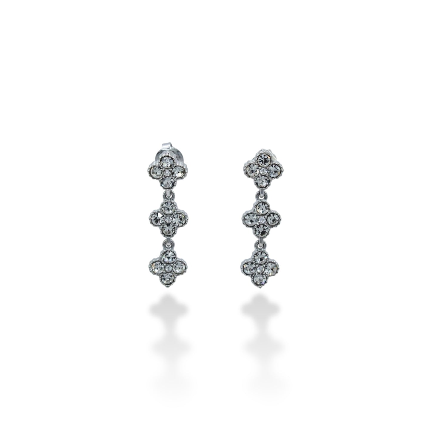 ARETE TRES TREBOL LINEA ZIRCONIAS