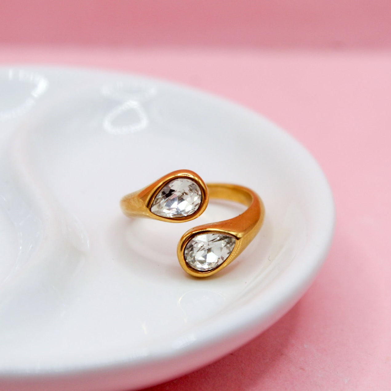 ANILLO DOBLE GOTA ZIRCONIA