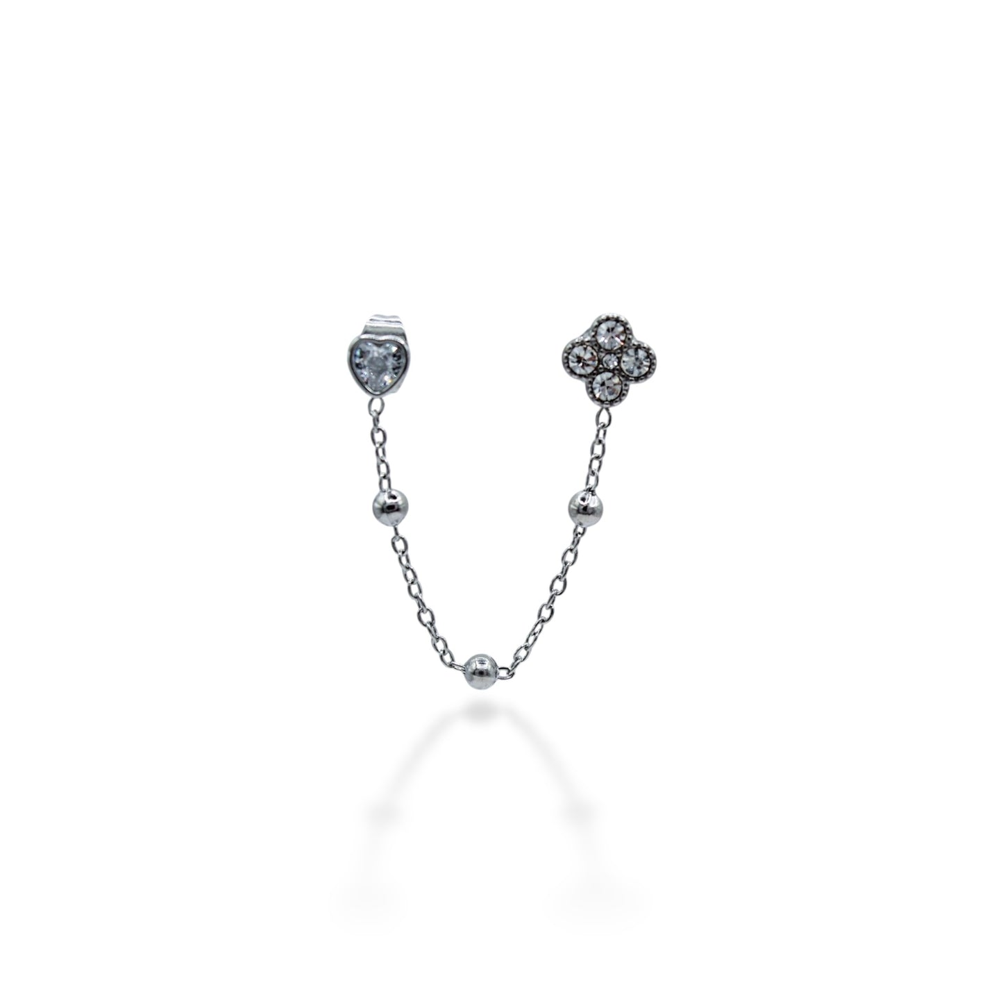 ARETE CADENA TREBOL Y BRILLO