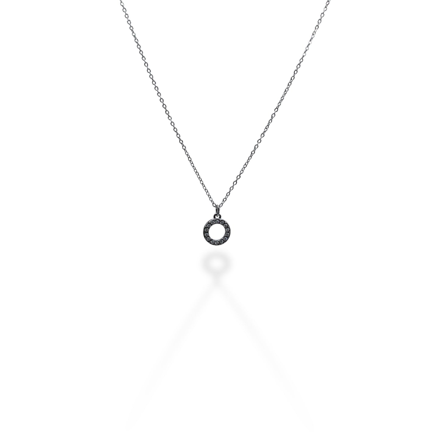 COLLAR CIRCULO CHICO SILUETA ZIRCONIAS