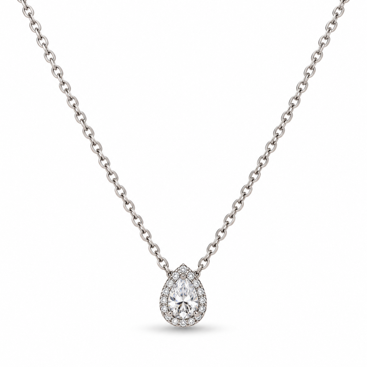 COLLAR ZIRCONIA GOTA CON ZIRCONIAS