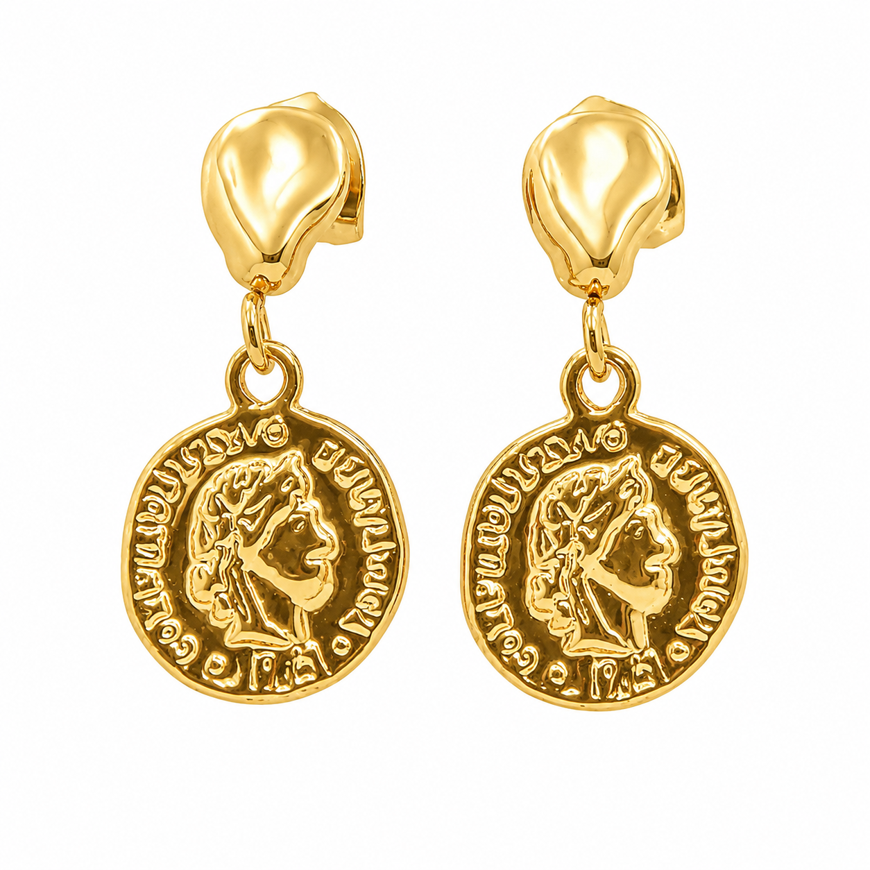 ARETES CHUNKY GOTAS Y MONEDAS