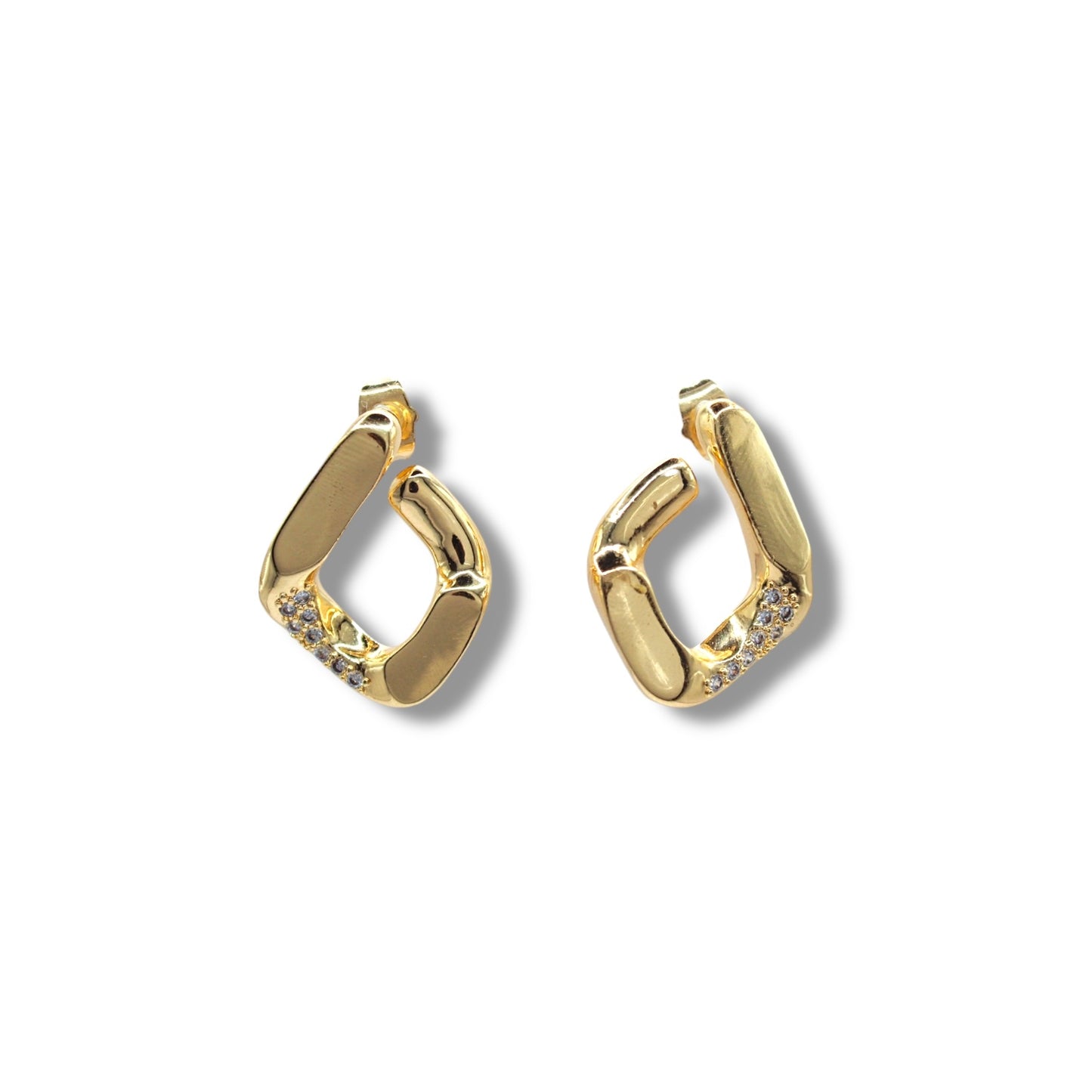 ARETES EN ROMBO PLANO CON ZIRCONIAS