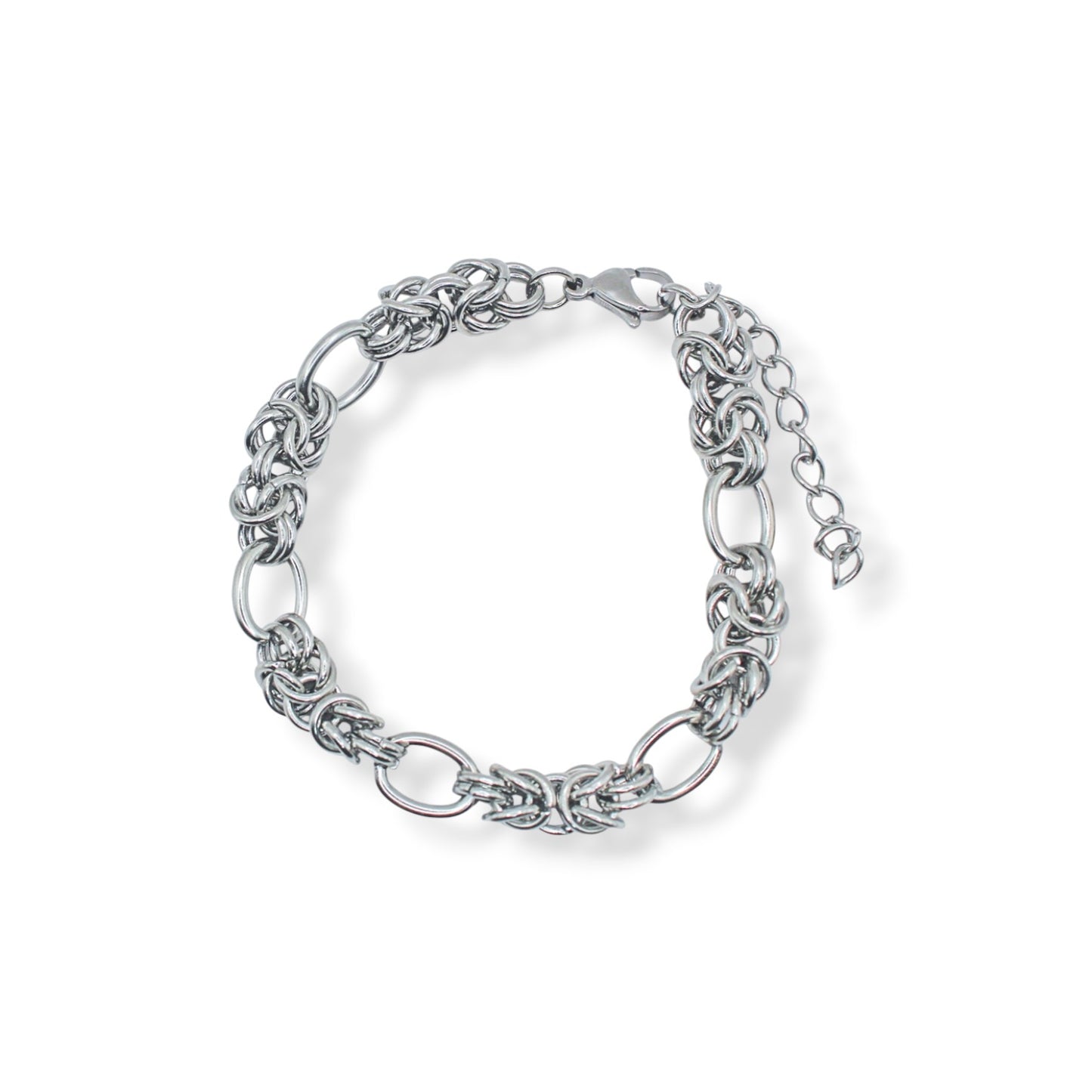 PULSERA PLATEADA ESLABONES NUDO