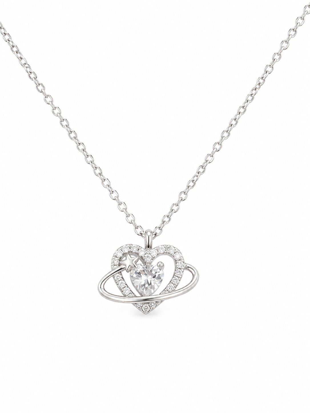 COLLAR CORAZÓN SATURNO