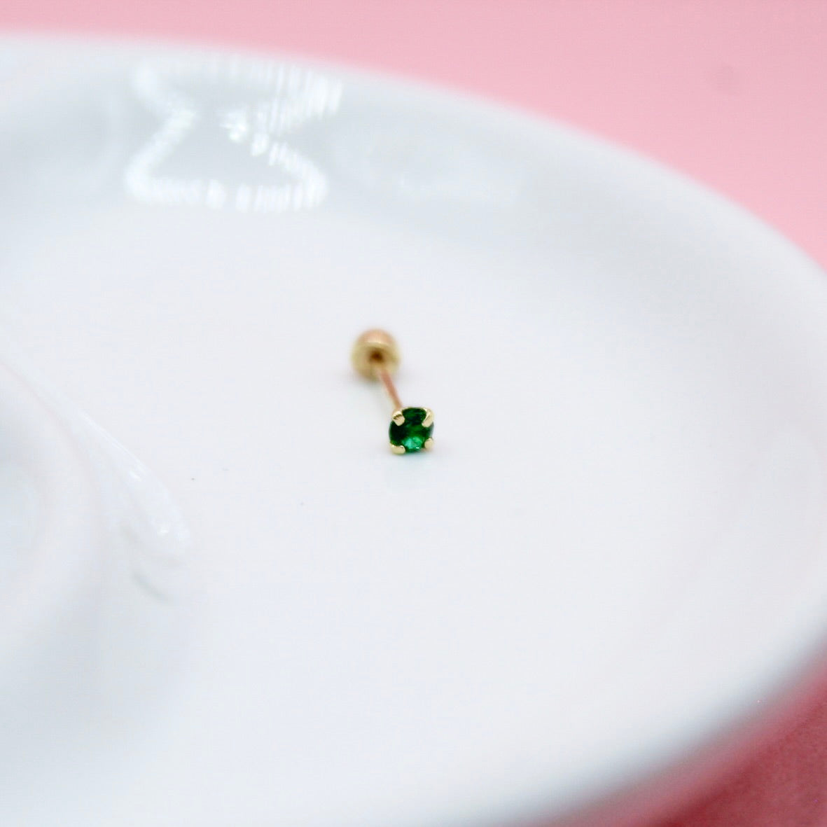 BRILLO ZIRCONIA VERDE 10K