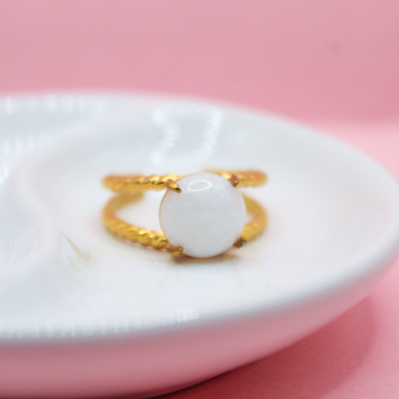 ANILLO CIRCULO BLANCO BANDA SEPARADA