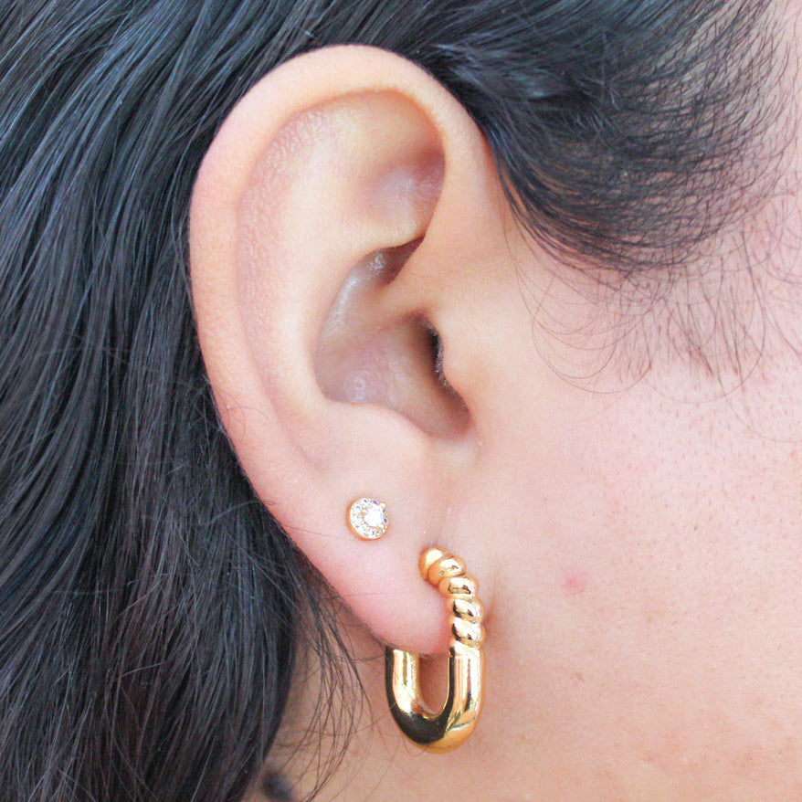 ARRACADAS BAGUETTE CUADRADAS