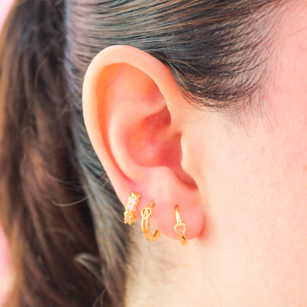 ARRACADAS CORAZÓN BLANCO