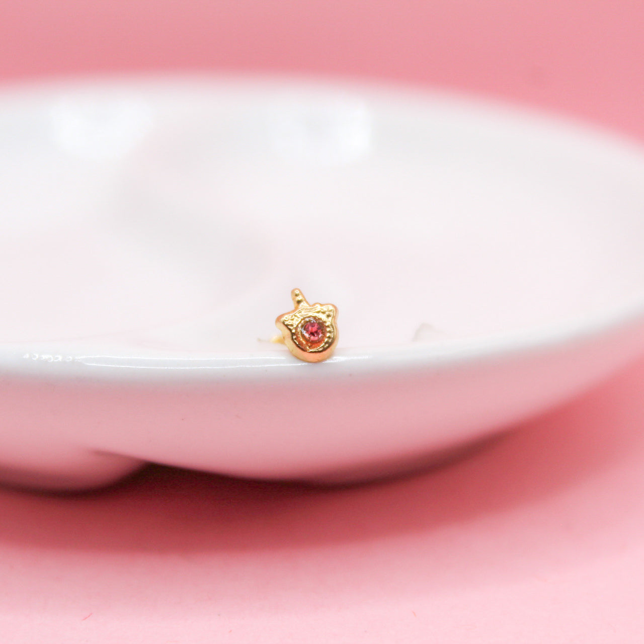 UNICORNIO ZIRCONIA ROSA 10K