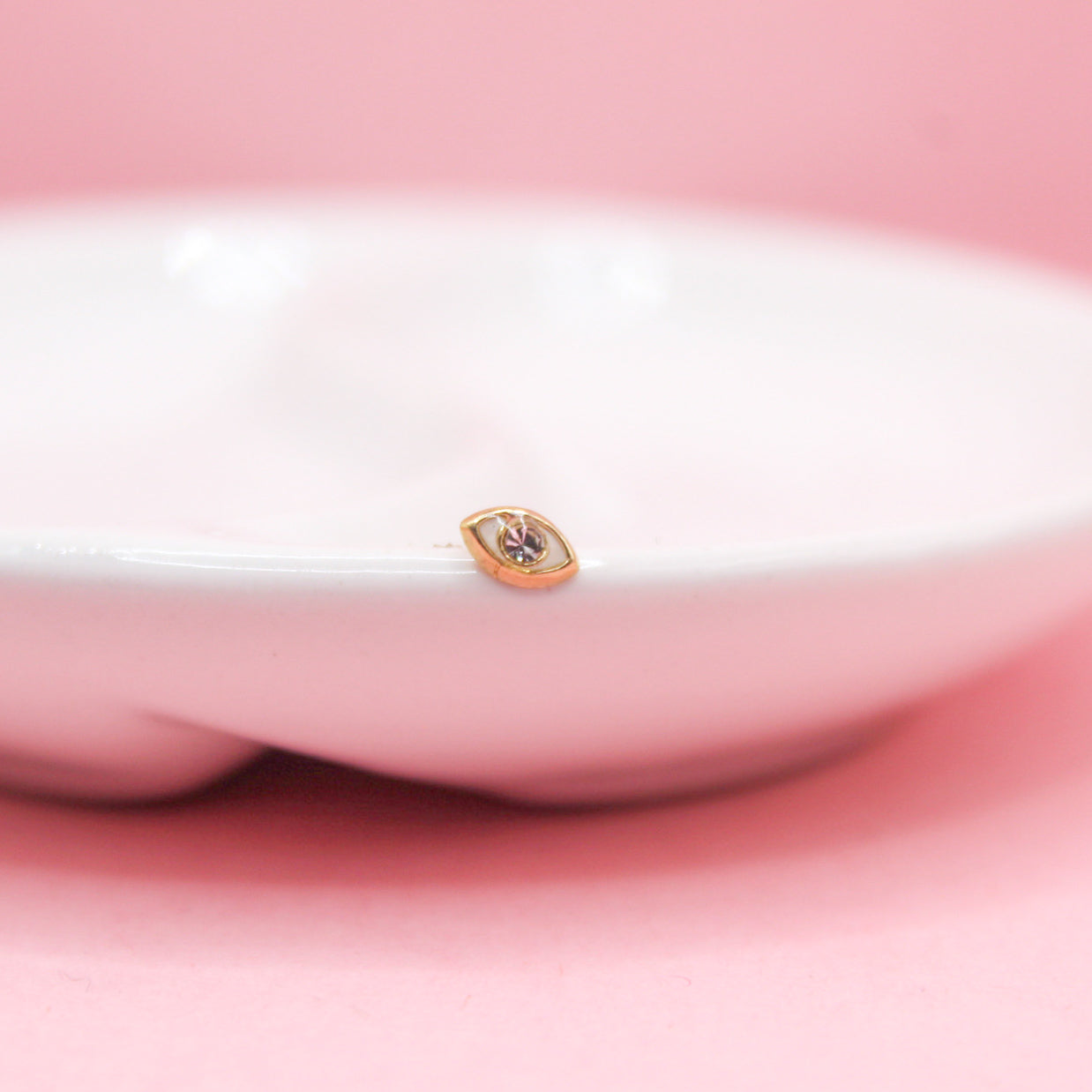 OJO MINI ZIRCONIA BLANCA 10K