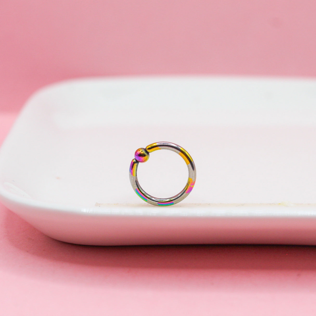 ARGOLLA PLATEADA RAYAS TORNASOL 316L