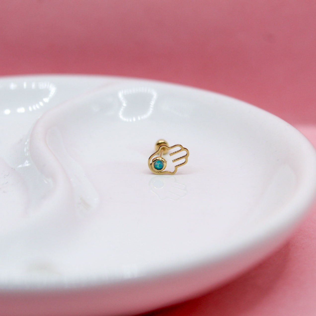 MANO SILUETA ORO ITALIANO 10K