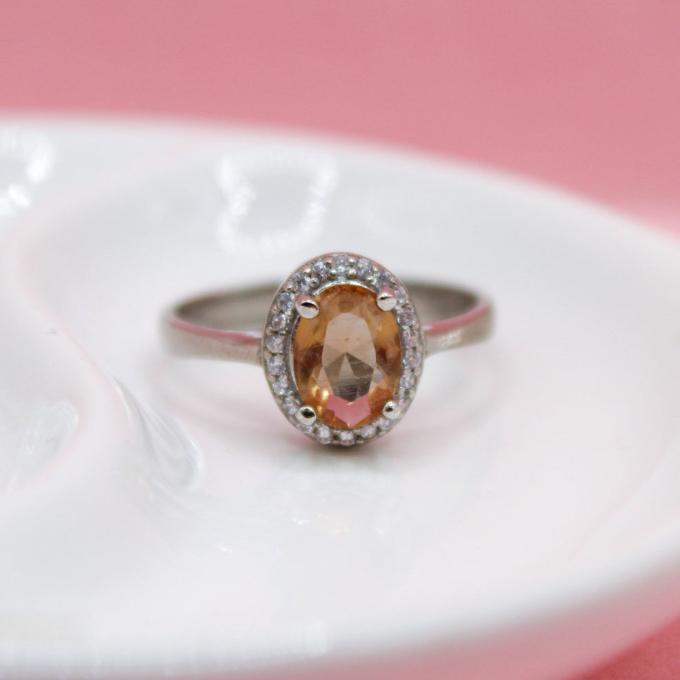 ANILLO SULTANITA OVALADA PLATA ITALIANA .925