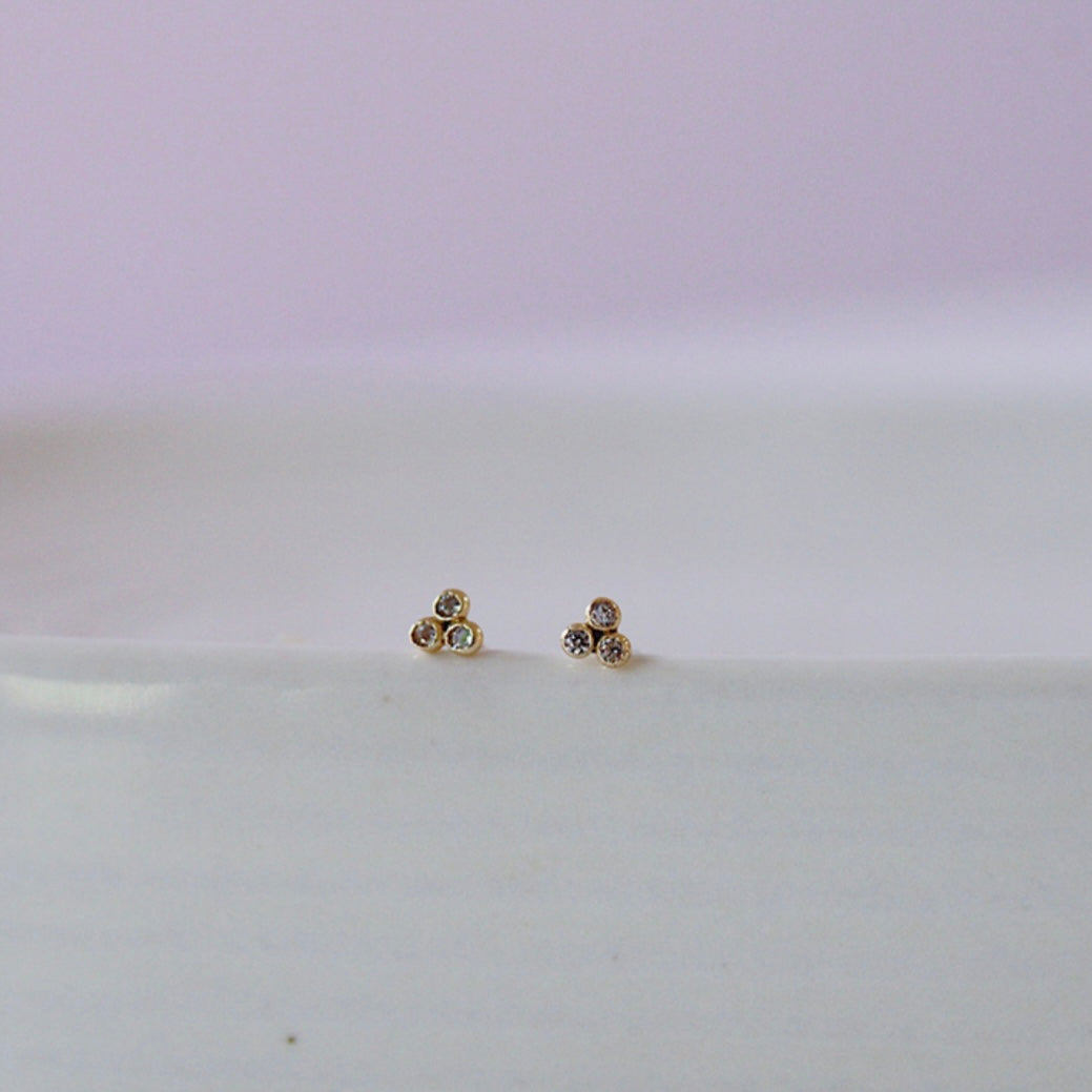 TRES ZIRCONIAS BICEL 10K