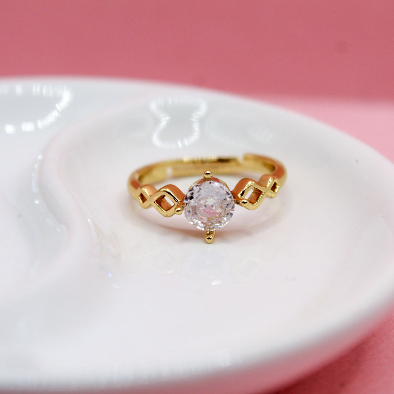 ANILLO ZIRCONIA REDONDA BANDA INFINITO