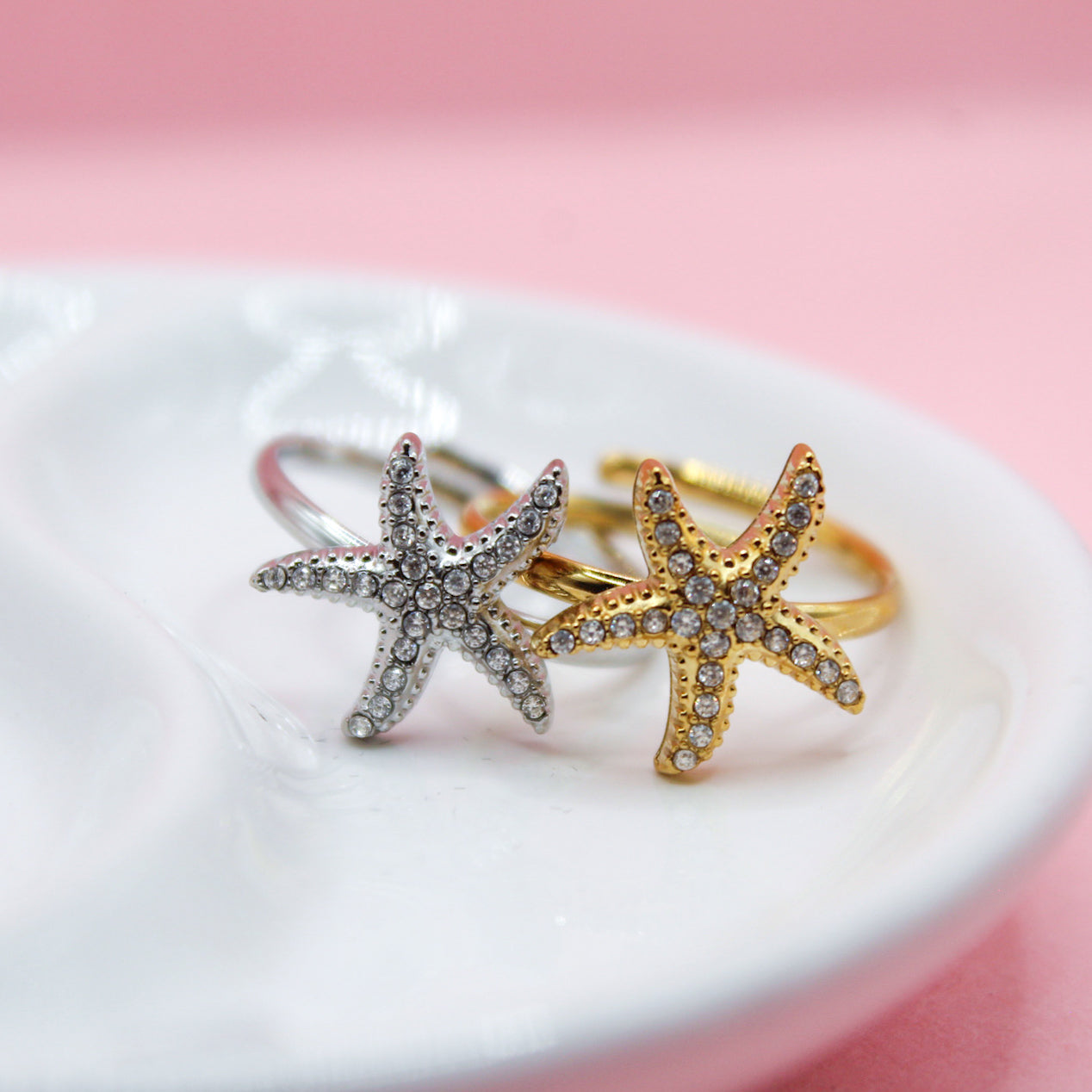 ANILLO ESTRELLA DE MAR ZIRCONIA
