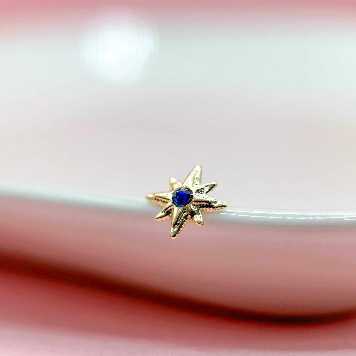 ESTRELLA ZIRCONIA AZUL 10K