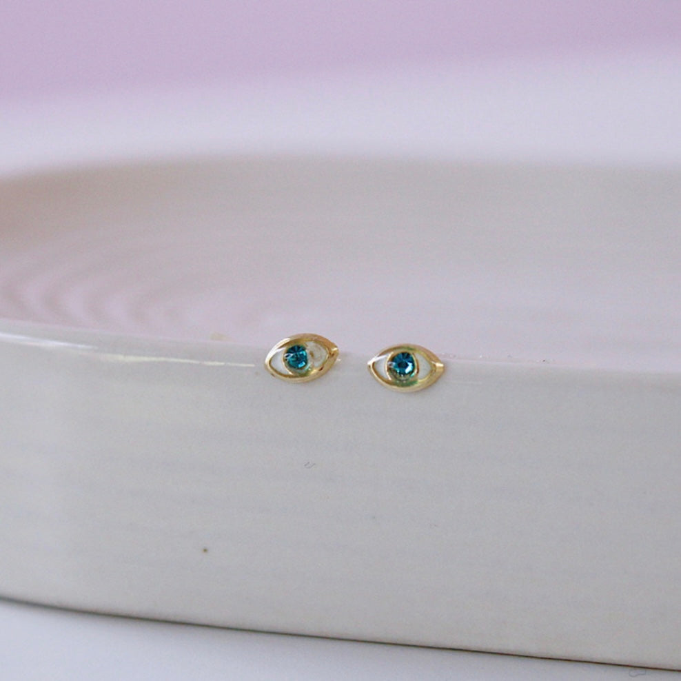 OJO MINI ZIRCONIA AZUL 10K