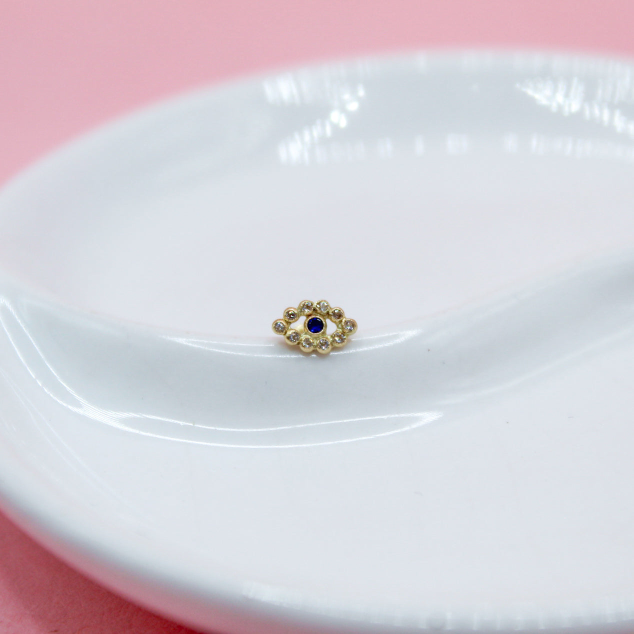 OJO ZIRCONIA AZUL SILUETA ZIRCONIA 10K