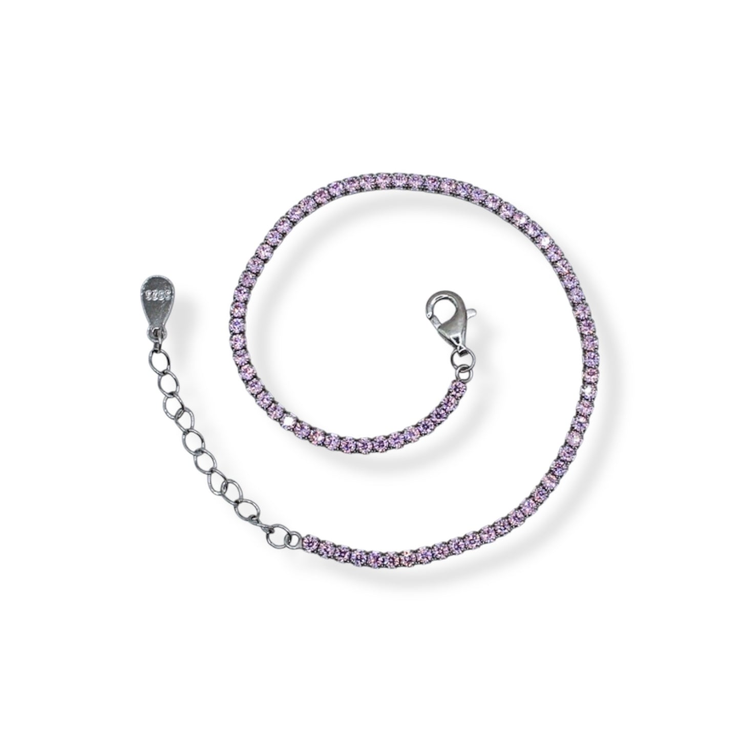 PULSERA ZIRCONIAS PLATA ITALIANA .925