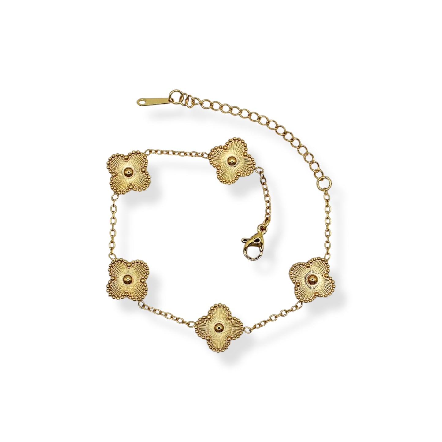 PULSERA TRÉBOL DIAMANTADO