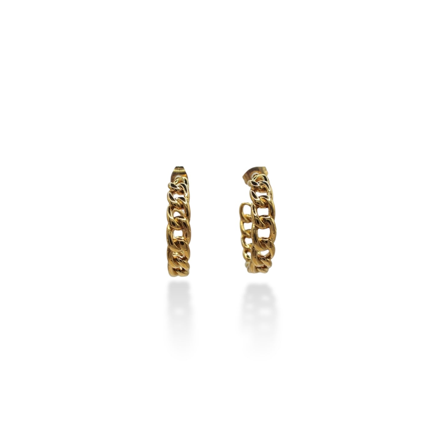 ARETES TIPO CADENA ESLABONES CHICOS