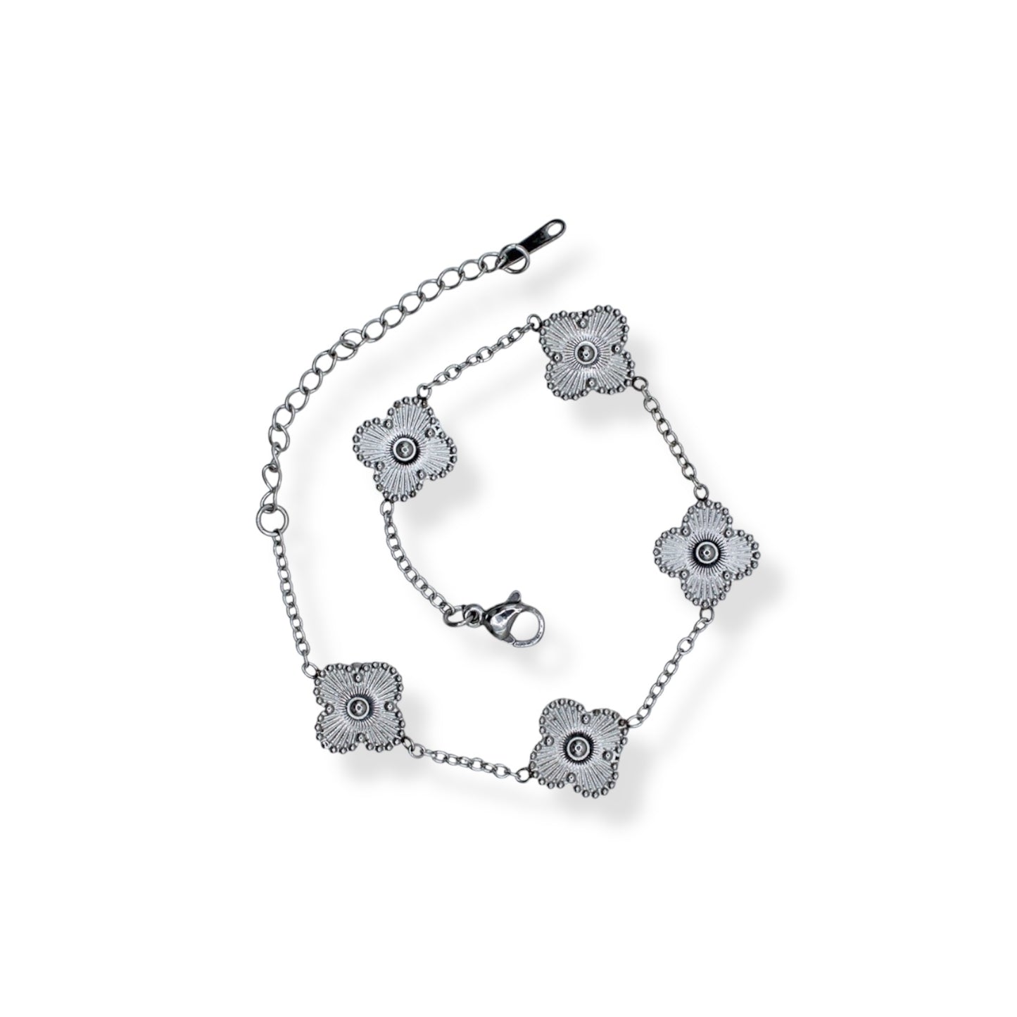 PULSERA TRÉBOL DIAMANTADO