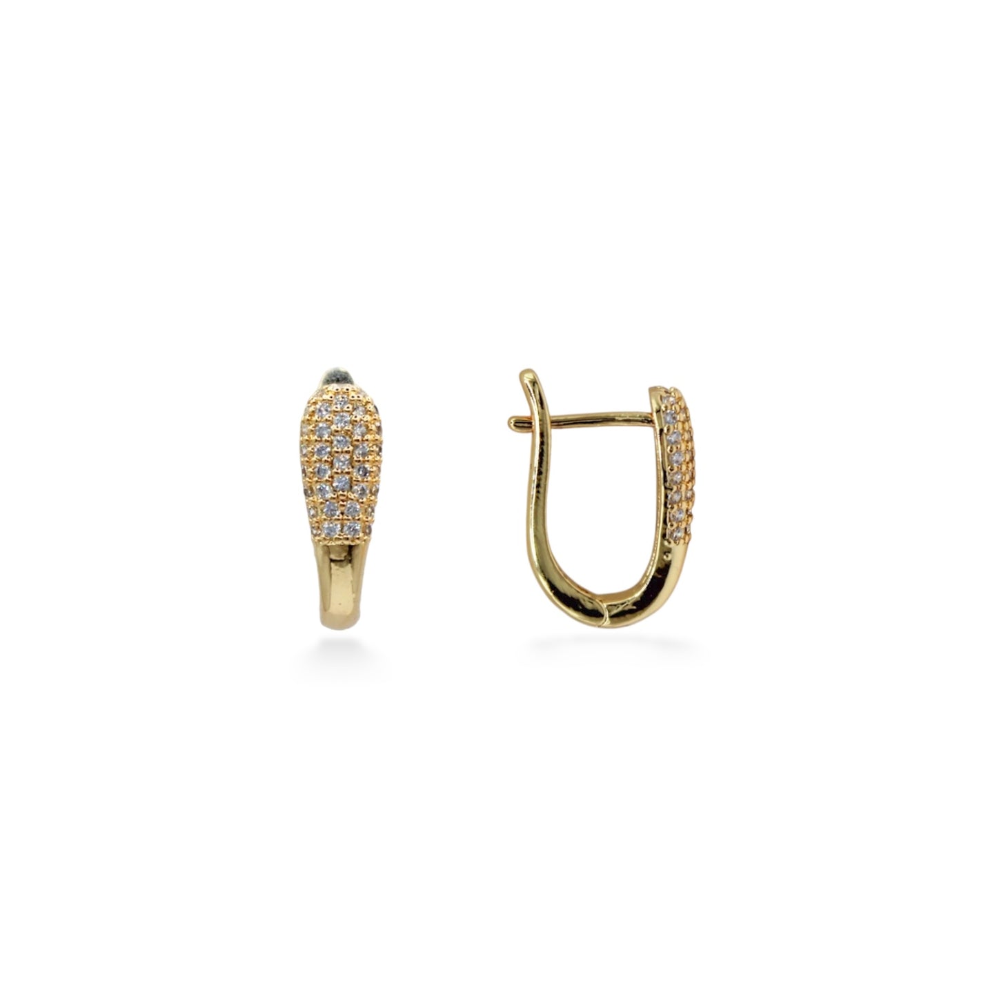 ARRACADAS TIPO U CON ZIRCONIAS