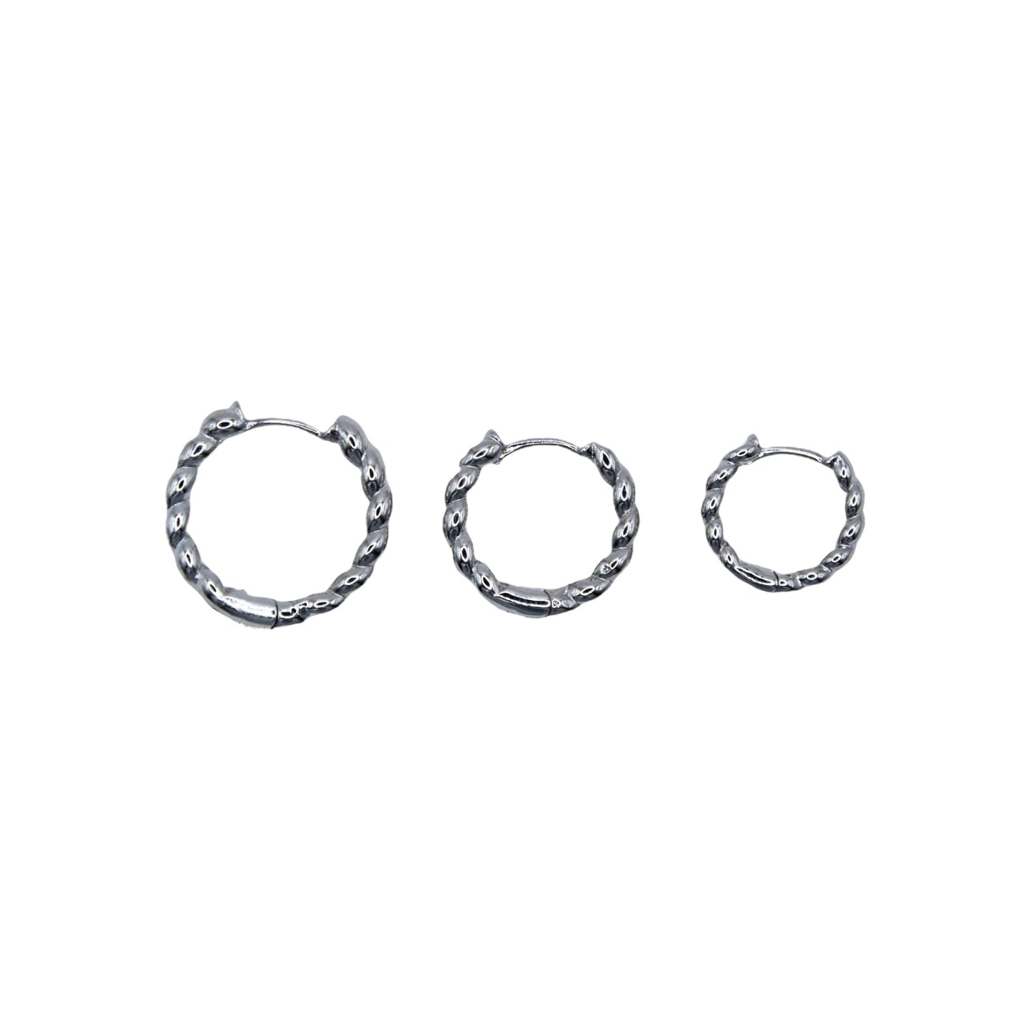 ARRACADAS PLATEADAS TORCIDITAS