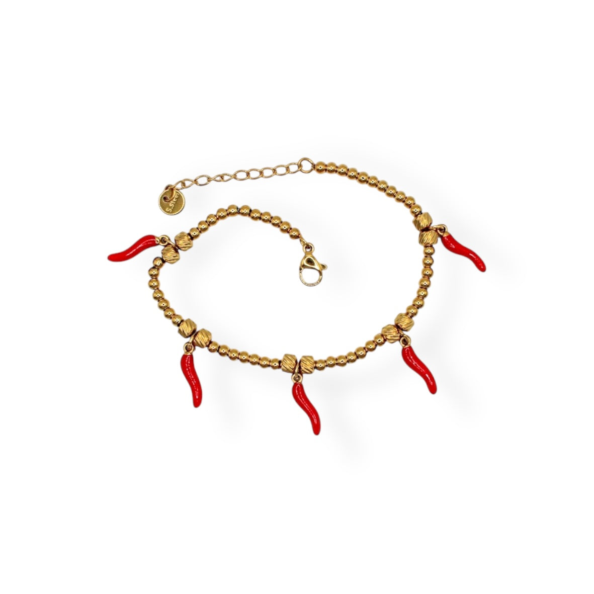 PULSERA COLGANTES CHILES ROJOS