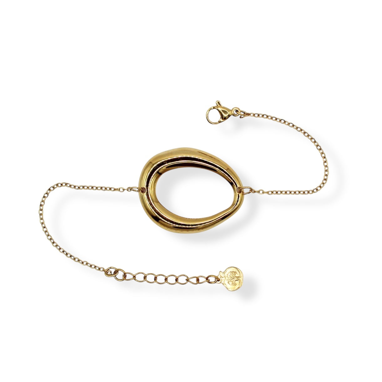 PULSERA DIJE SILUETA OVALADA LISA