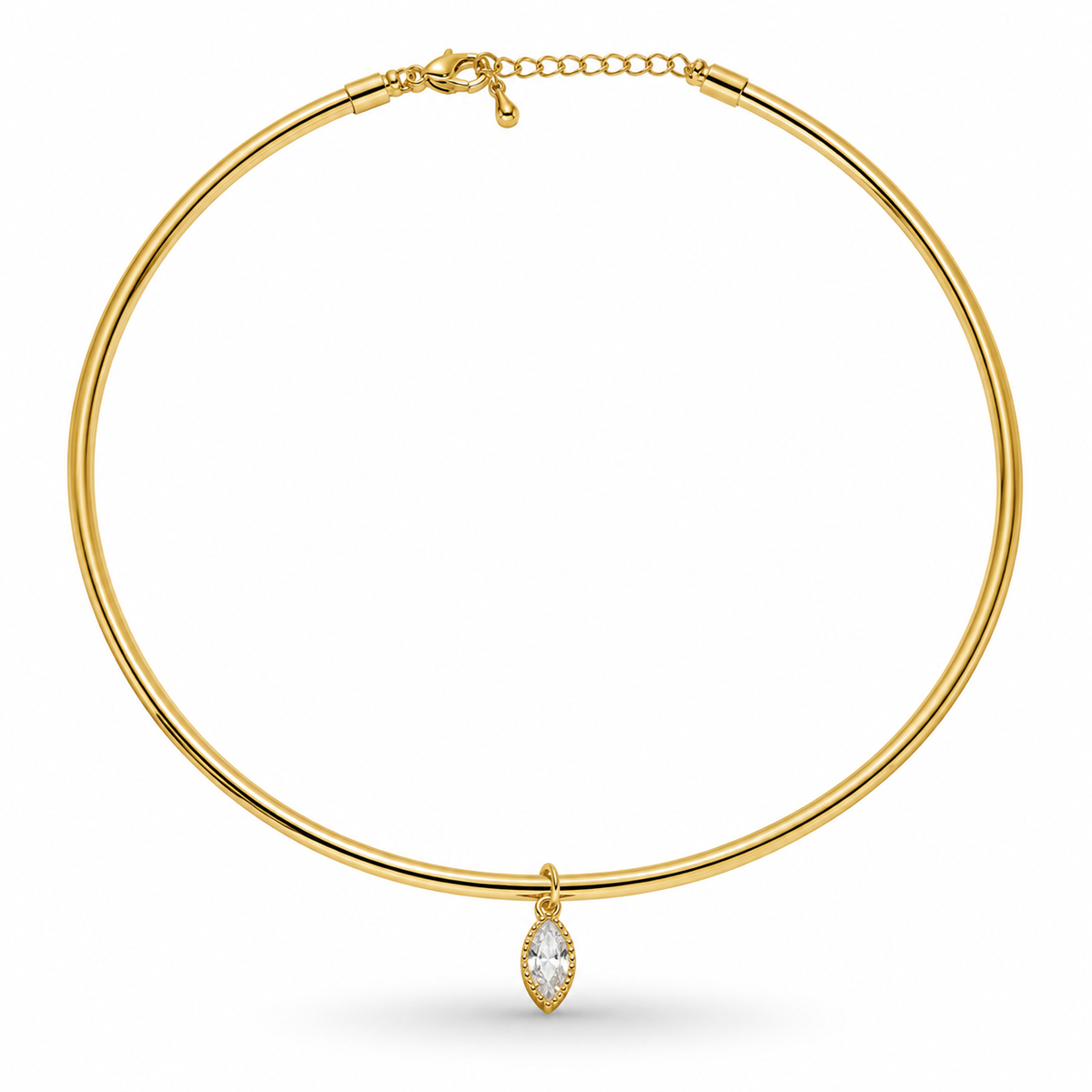 COLLAR RÍGIDO CON MARQUISE ZIRCONIA