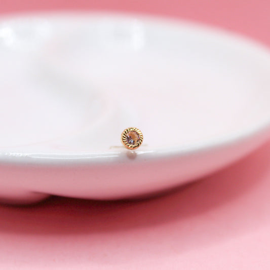 BRILLO BICEL DIAMANTADO 10K