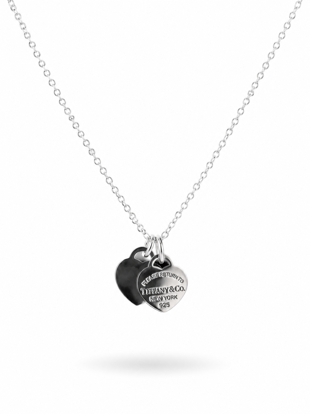 COLLAR PLATEADO CORAZON TIFFANY VERDE
