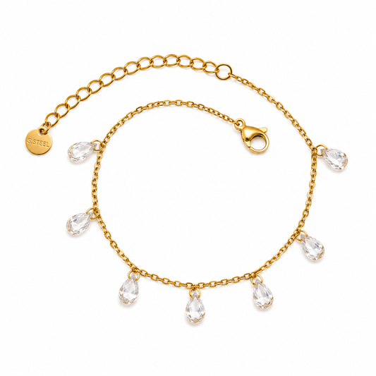 PULSERA SIETE ZIRCONIAS GOTA