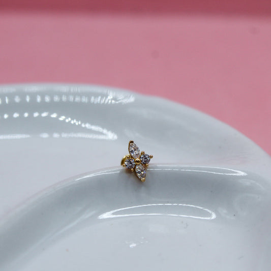 FLOR ROMBO ORO JAPONES 10K