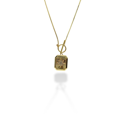 COLLAR SEMI RECTANGULAR ESTRELLA BELEN ZIRCONIAS