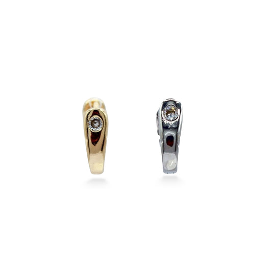 ARRACADAS ANCHAS DE ARRIBA CON ZIRCONIA INCRUSTADA