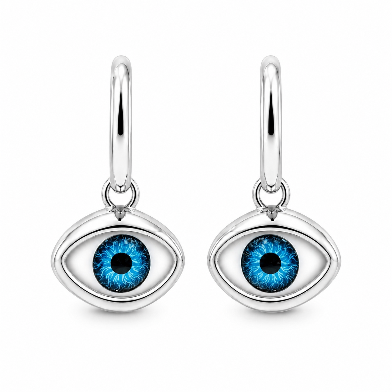 ARETE CHUNKY OJO AZUL
