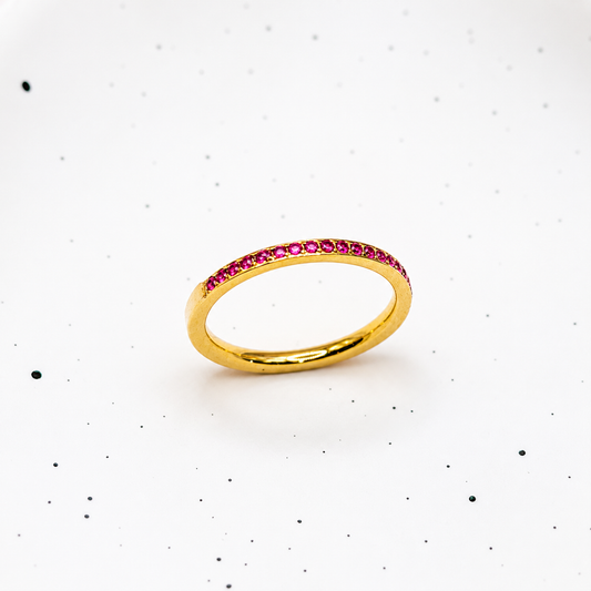 ANILLO MEDIA CHURUMBELA ROSA FUERTE