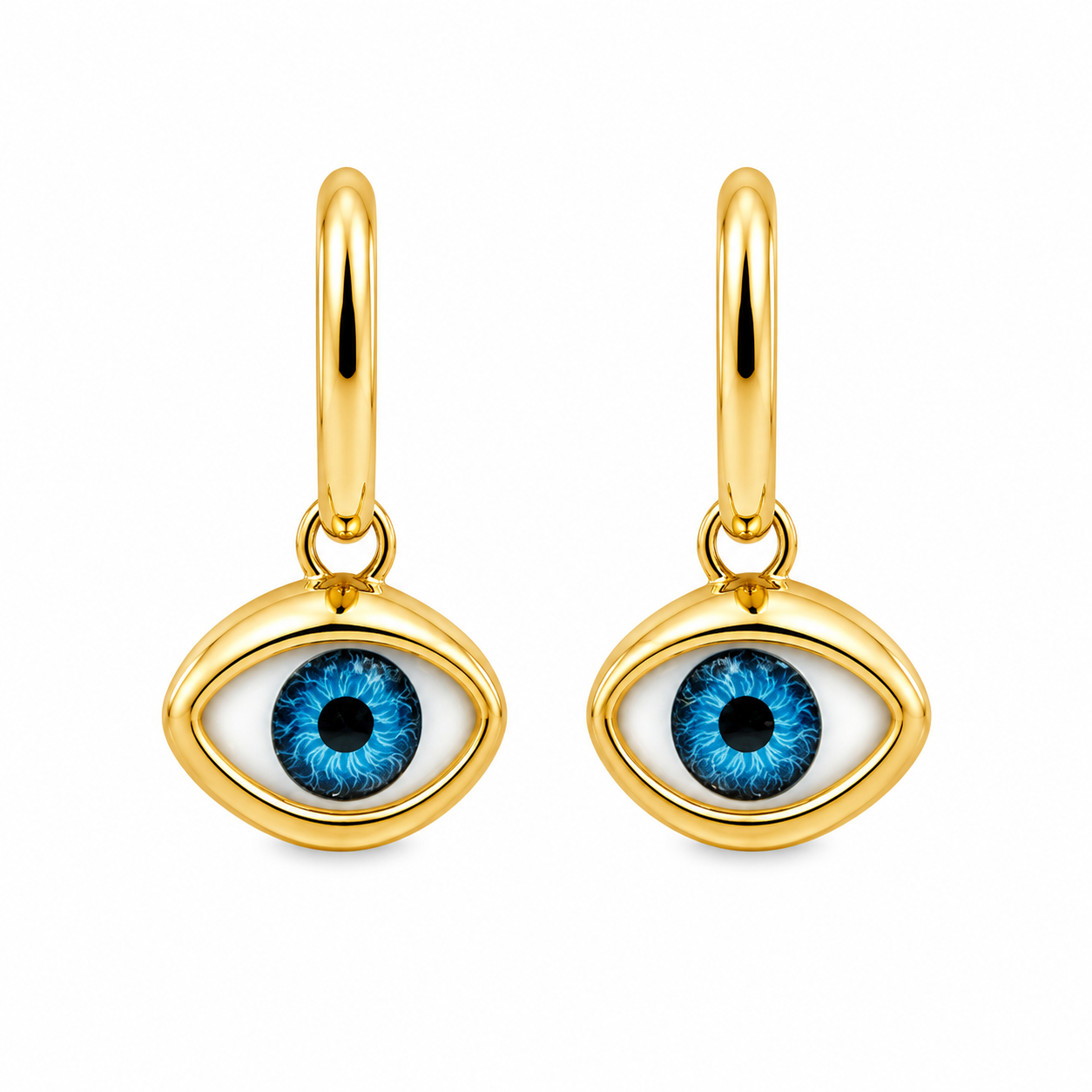 ARETE CHUNKY OJO AZUL