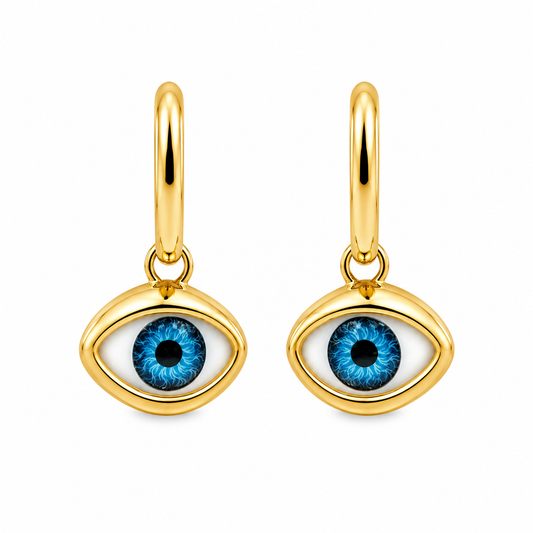 ARETE CHUNKY OJO AZUL
