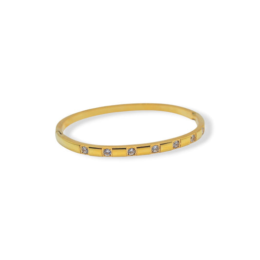 BRAZALETE CLIP SIETE ZIRCONIAS BLANCAS