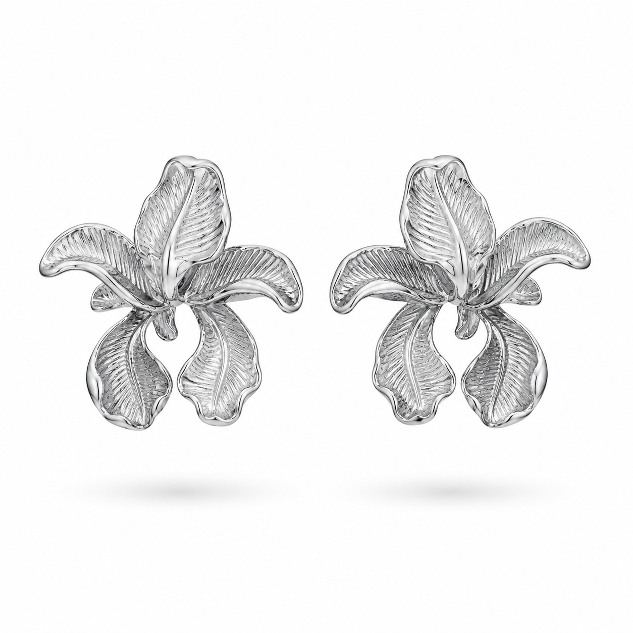 ARETE FLOR TIPO ORQUÍDEA CHUNKY