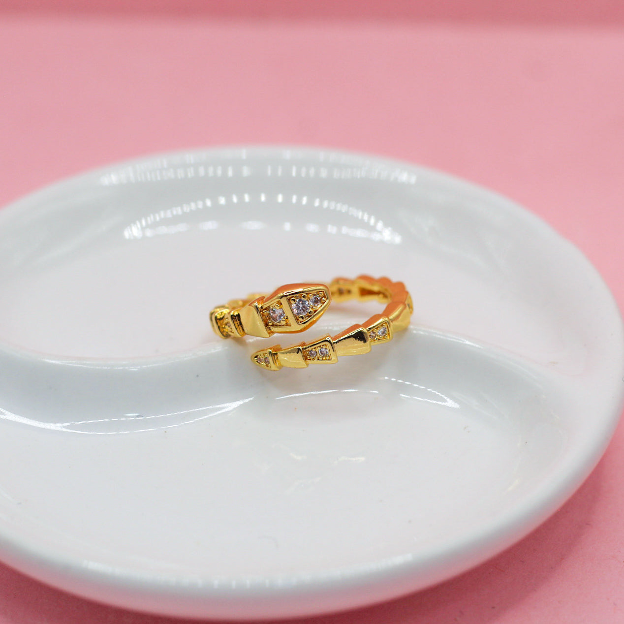 ANILLO SERPIENTE ZIRCONIAS Y CUADRADAS
