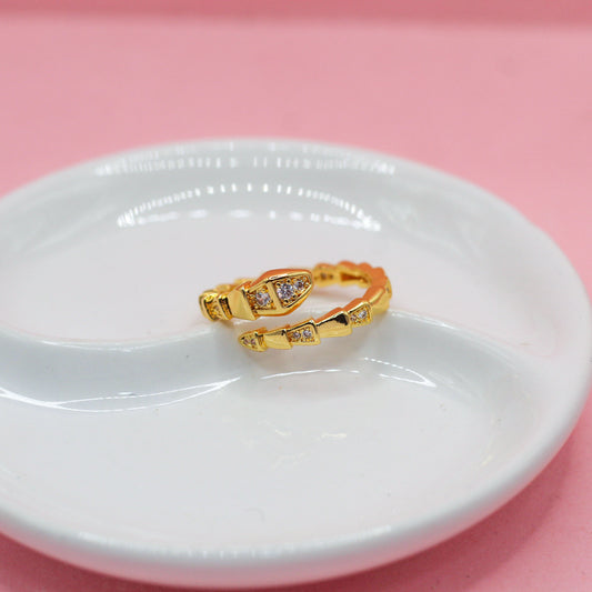 ANILLO SERPIENTE ZIRCONIAS Y CUADRADAS
